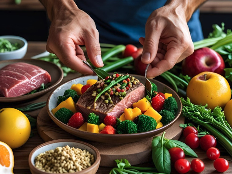 Man preparing an array of healthy food suited to a Primal or ancestral diet | Primal Reset
